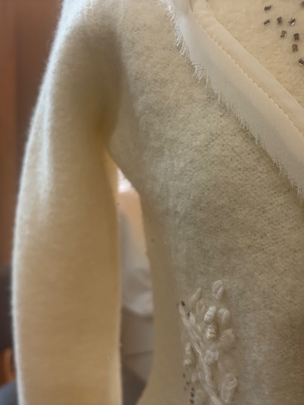 Luxury Lightweight Intricate detailing "Sleeping On Snow" Blazer S - Picture 10 of 13